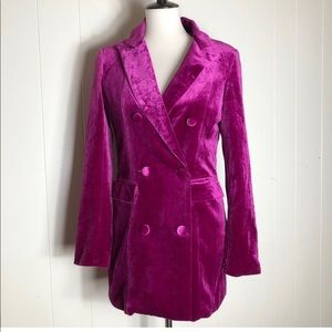 Elegant Purple Velvet Women's Dress